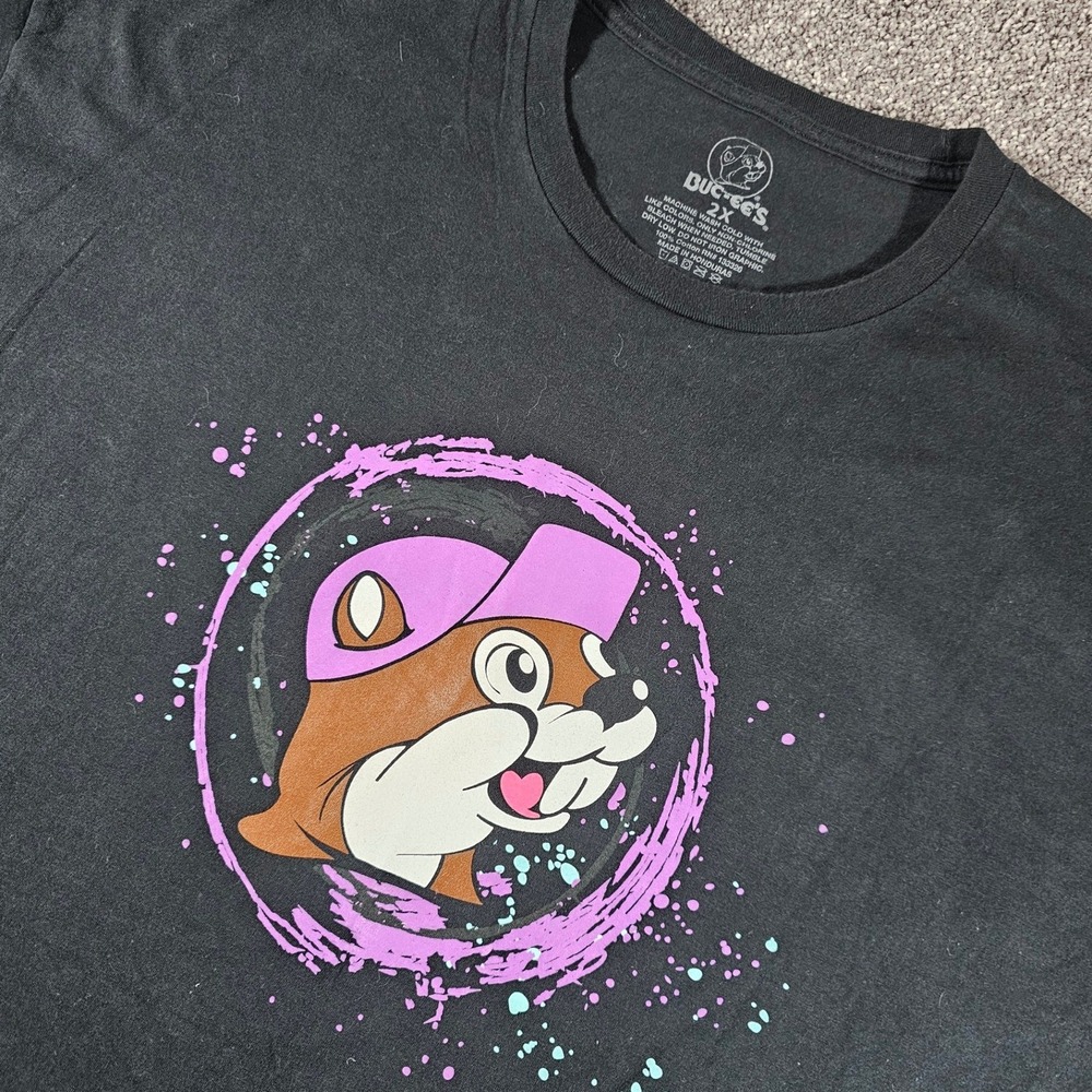 Buc-ees DJ Beaver Graphic T-Shirt Mens 2X Black Im Going Back‎ To Buc-ees